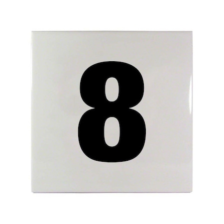 Inlays 6 in. Smooth Ceramic Tile - No. 8 C611080